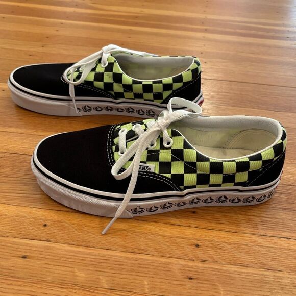 Vans BMX Era Black Sharp Green Checkerboard Skateboarding Canvas Shoes - Picture 3 of 8